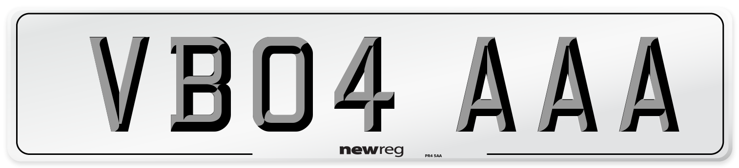 VB04 AAA Number Plate from New Reg
